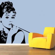 Vinyl decorative silhouette Audrey Hepburn