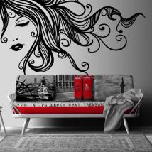 Decorate walls feminine silhouette