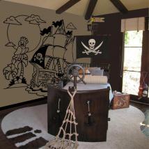 Decorate walls pirate ship