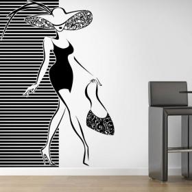 Decorate walls woman silhouette