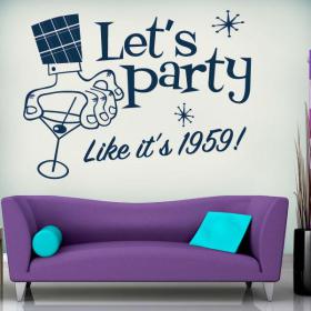 Decorative vinyl Lets Party