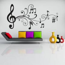 Vinyl decorative musical notes