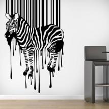 Luminescent panels dividing fluowall code Zebra