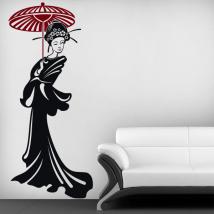 Decorative vinyl Japanese woman silhouette