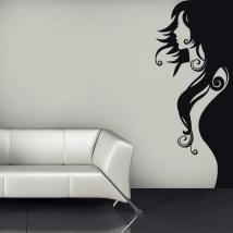 Vinyl decorative silhouette woman English 651