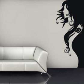 Vinyl decorative silhouette woman