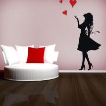 Decorative vinyl romantic women