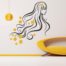 Vinyl decorative silhouette spring woman