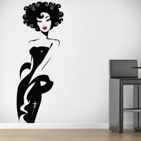 Decorative vinyl wall woman Deluxe