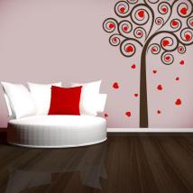 Vinyl decorative tree of hearts