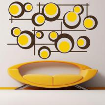 Decorative vinyl Retro circles and lines