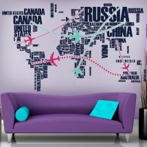 Vinyl decorative world routes