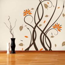 Decorative vinyl walls Multicolor flowers