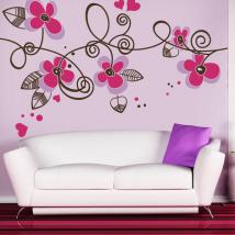 Decorative vinyl hearts and flowers English 757