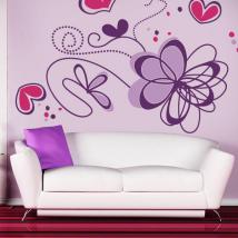 Romantic flower wall stickers English 770