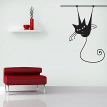 Animals vinyl hanging cat