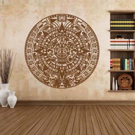 Vinyl decorative stone of the Aztec calendar Sun