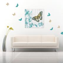 Decorative vinyl stickers and stickers butterflies