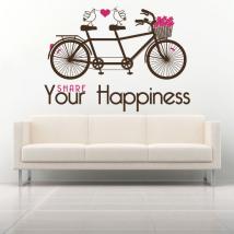 Decorative vinyl phrase Share Your Happiness