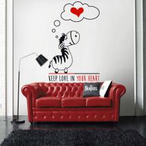 Vinyl decorative Zebra romantic phrase