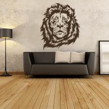 Vinyl decorative silhouette lion face