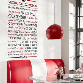 Vinyl decorative rules of the dining room