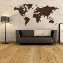 Decorative vinyl sticker and sticker world map