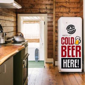 Decorative vinyl Stickers Cold Beer Here