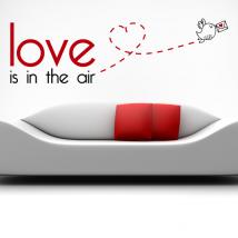 Decorative vinyl English phrases Love Is In The Air