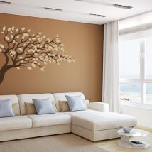 Vinyl decorative tree branch with leaves