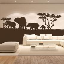 Decorative vinyl African elephants