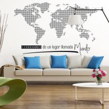 Vinyl world map of world citizens