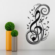 Vinyl music notes