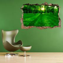 3D hollow vinyl wall Park