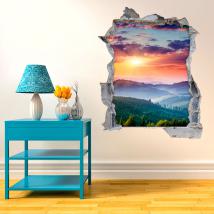 Vinyl 3D sunset in the mountains English 4515