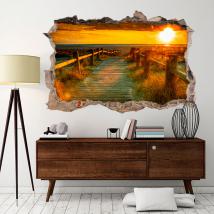 Vinyl sunset wall 3D English 4521