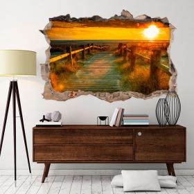 Vinyl sunset wall 3D