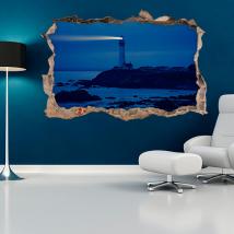 3D wall vinyls Lighthouse Beach