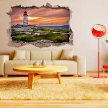 Vinyl walls 3D sea lighthouse