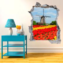 3D mill and tulips vinyl