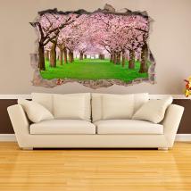 Vinyl 3D trees cherry blossom