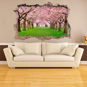 Vinyl 3D trees cherry blossom