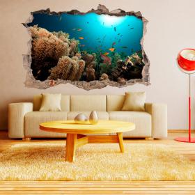 3D fish of the sea walls vinyls