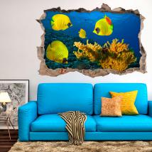 Vinyl 3D corals and fishes of the sea