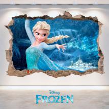 3D vinyl hole wall Disney Frozen