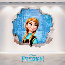 Vinyl Disney Anna Frozen hole 3D wall