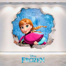 Vinyl Disney Frozen Anna hole 3D wall