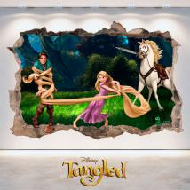 Tangled Disney vinyl hole 3D wall