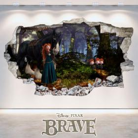 Vinyl hole wall Disney Brave 3D