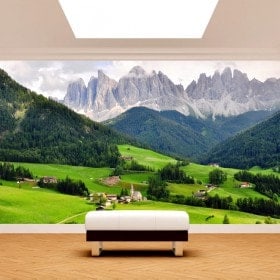 Photo wall murals mountains Funes Italy